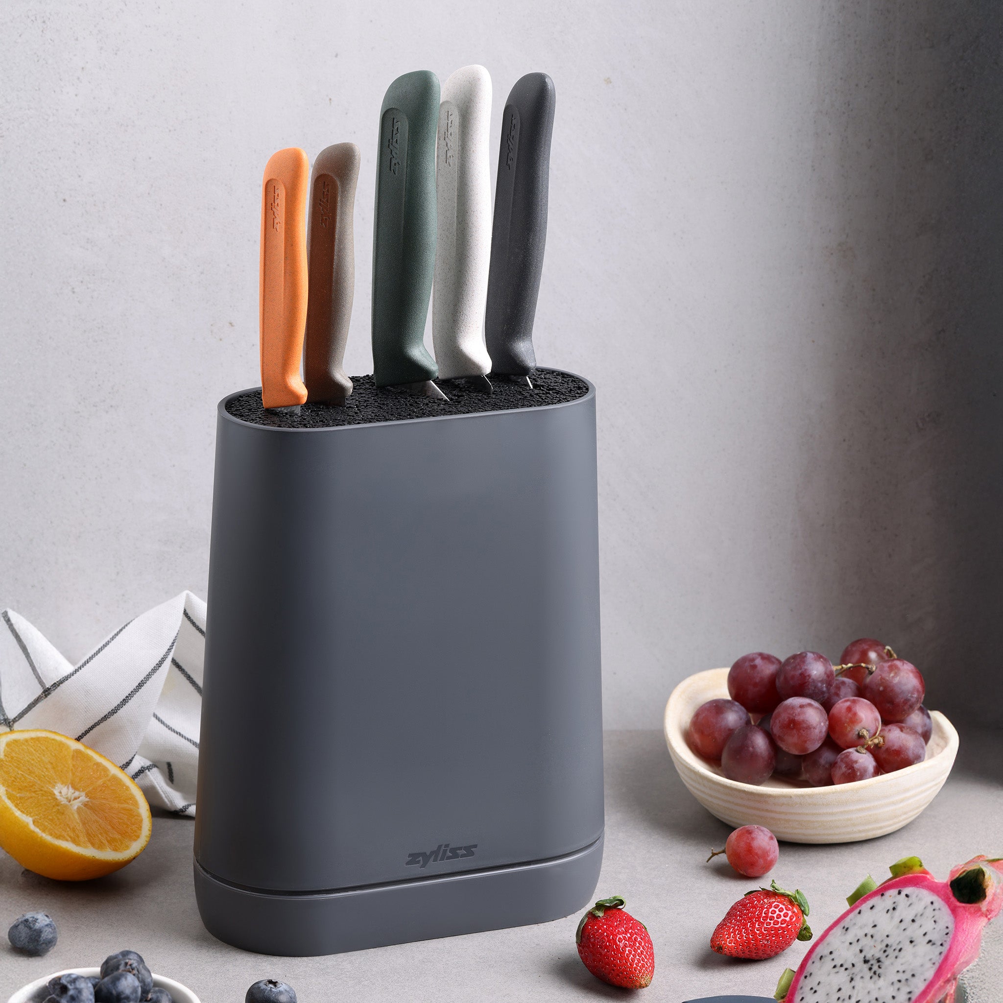 Zyliss 6 Piece Knife Block Set – Universal Storage