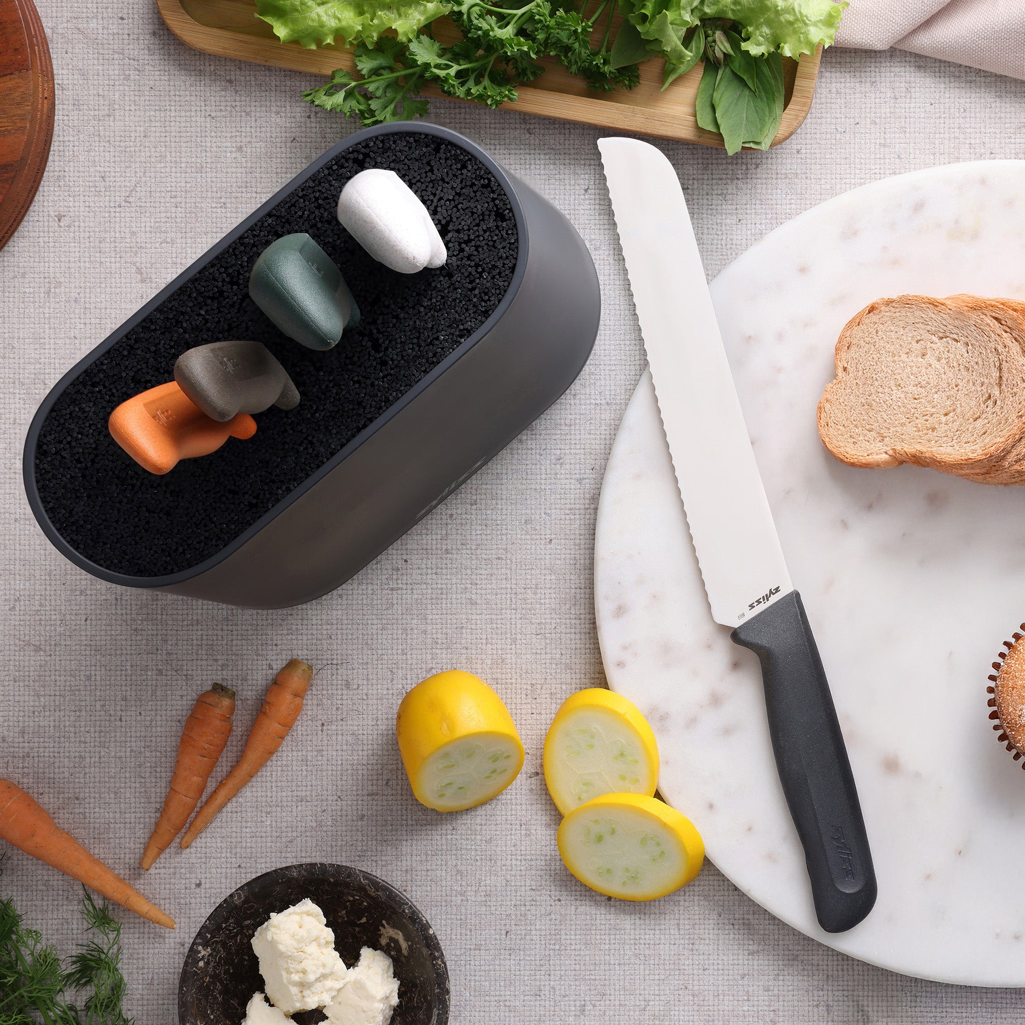 Zyliss 6 Piece Knife Block Set – Universal Storage