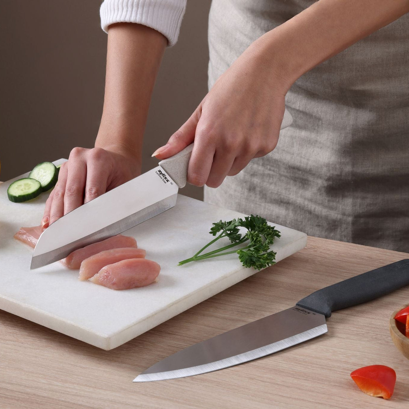 Classic 2 Piece Chef & Santoku Knife Set – Versatile Stainless