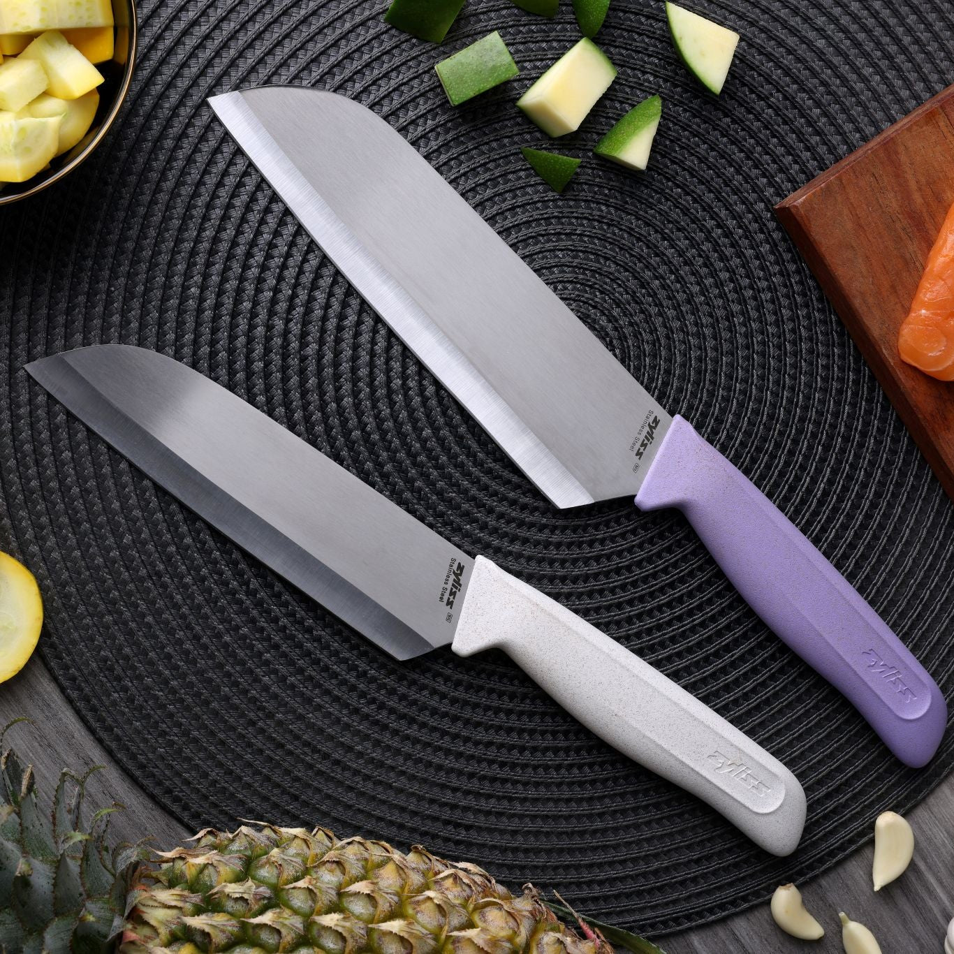 Classic 2 Piece Santoku Knife Set – Versatile Stainless Steel