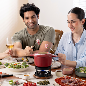 Zyliss 6 Piece Meat Fondue Fork Set — in use