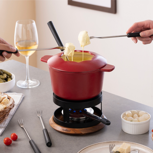 Zyliss 6 Piece Cheese Fondue Fork Set — in use