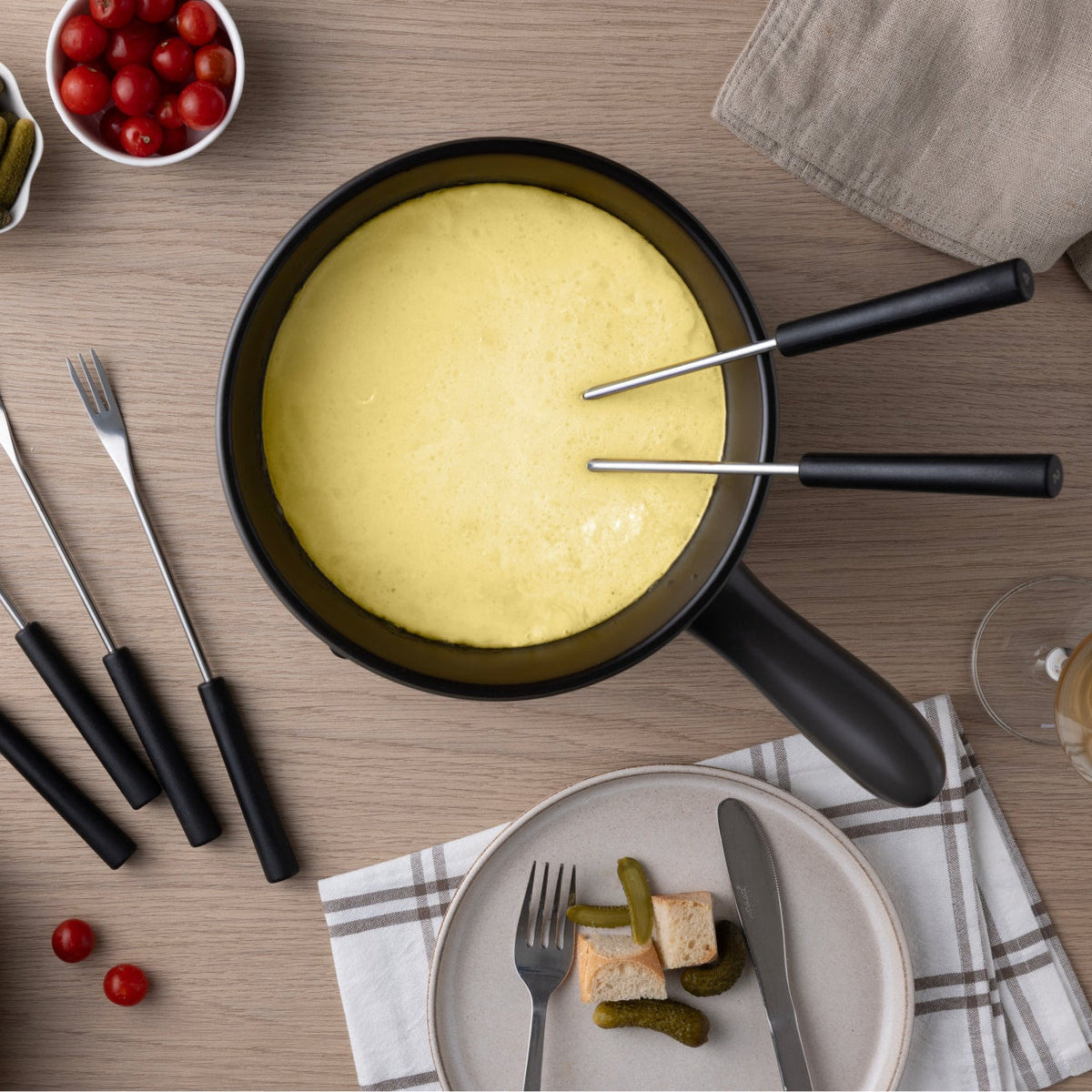 Zyliss 6 Piece Cheese Fondue Fork Set — lifestyle