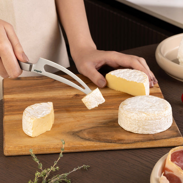 Zyliss Signature Soft Cheese Knife 109mm/4.3in — in use