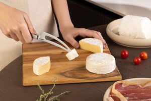 Zyliss Signature 3 Piece Cheese Knife Set — in use