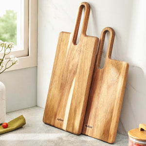 Zyliss 2 Piece Serving Board Acacia Wood Set — lifestyle
