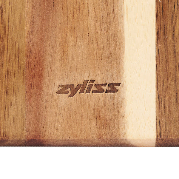 Zyliss 2 Piece Serving Board Acacia Wood Set — features detail
