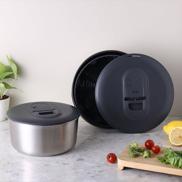 Easy Spin Salad Spinner Stainless Steel - Zyliss UK