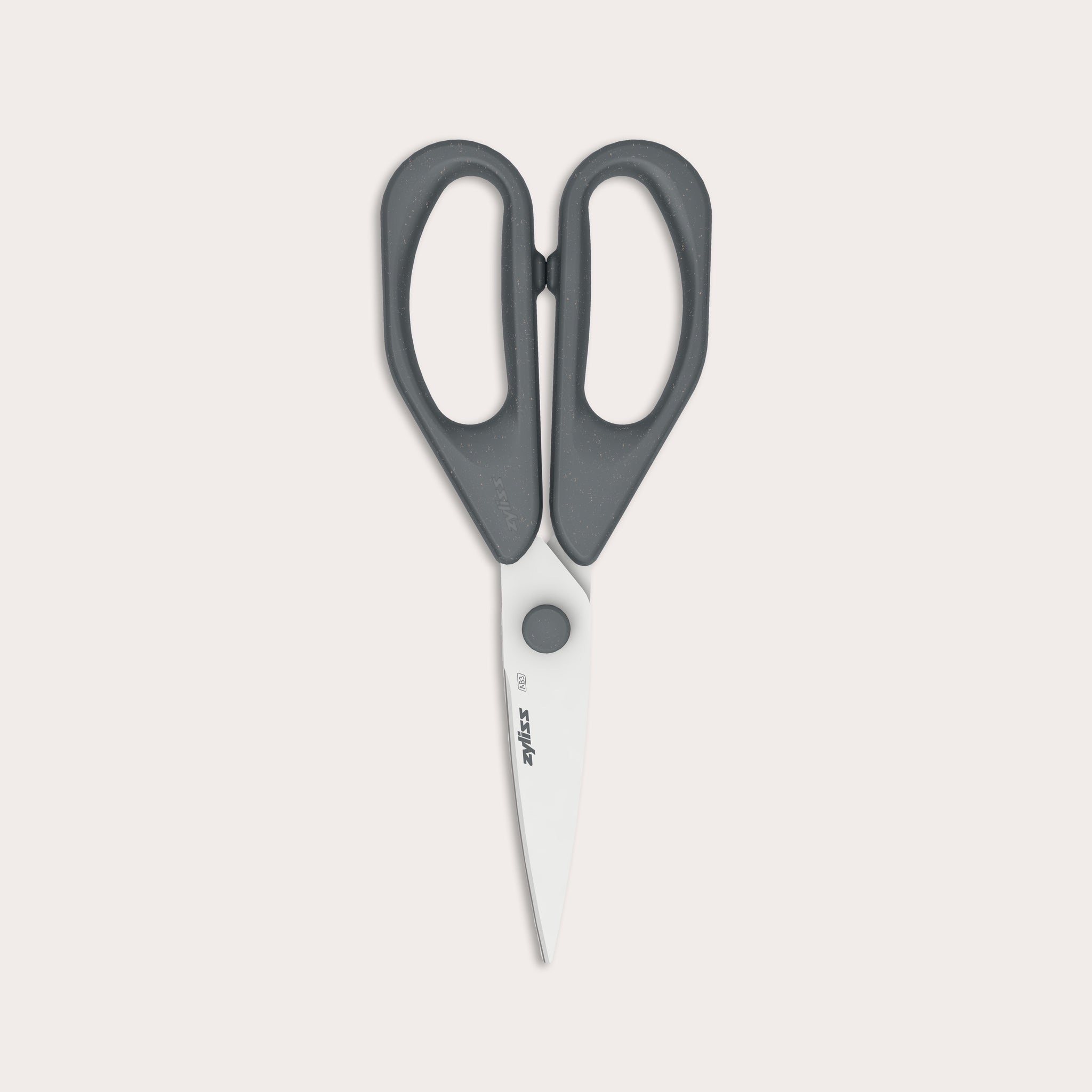 The Zyliss Household Scissors Basic features black handles and stainless steel blades, displayed on a plain white background.