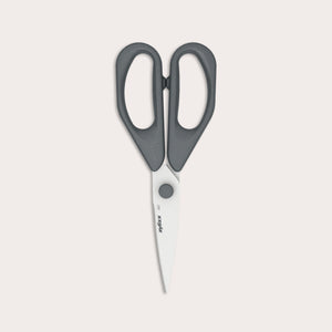 The Zyliss Household Scissors Basic features black handles and stainless steel blades, displayed on a plain white background.